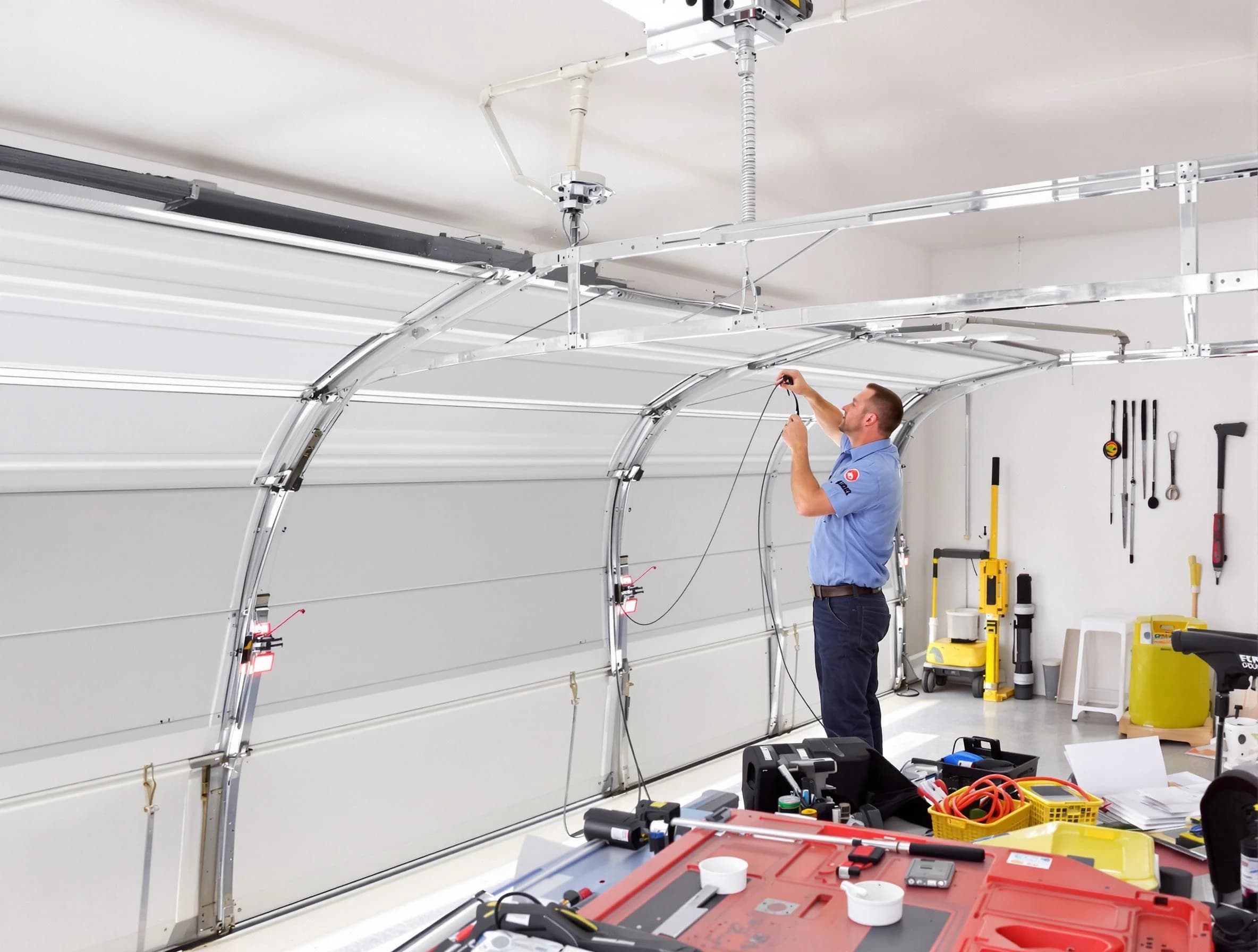 Garage door cable repair service by The Village Garage Door Repair in The Village