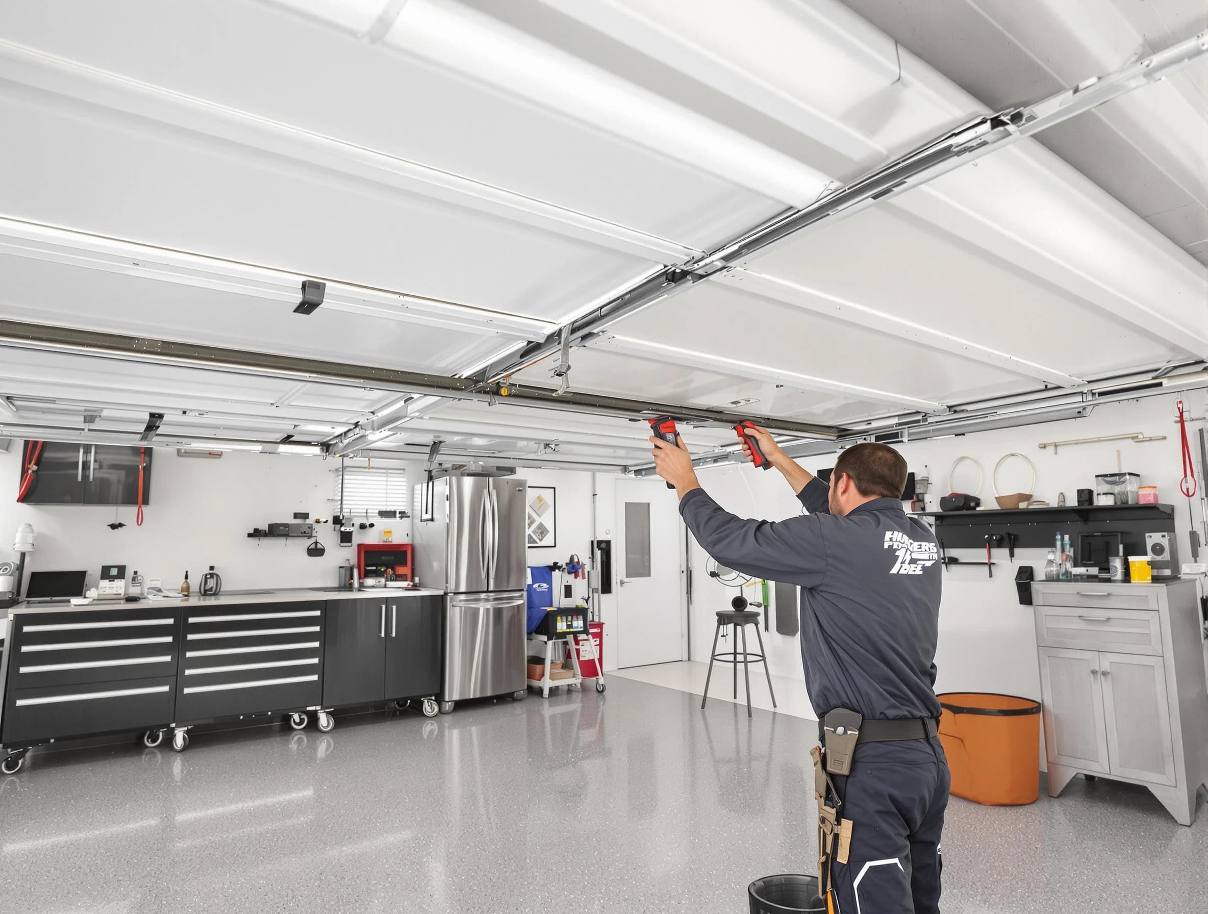 Overhead garage door repair service by The Village Garage Door Repair in The Village