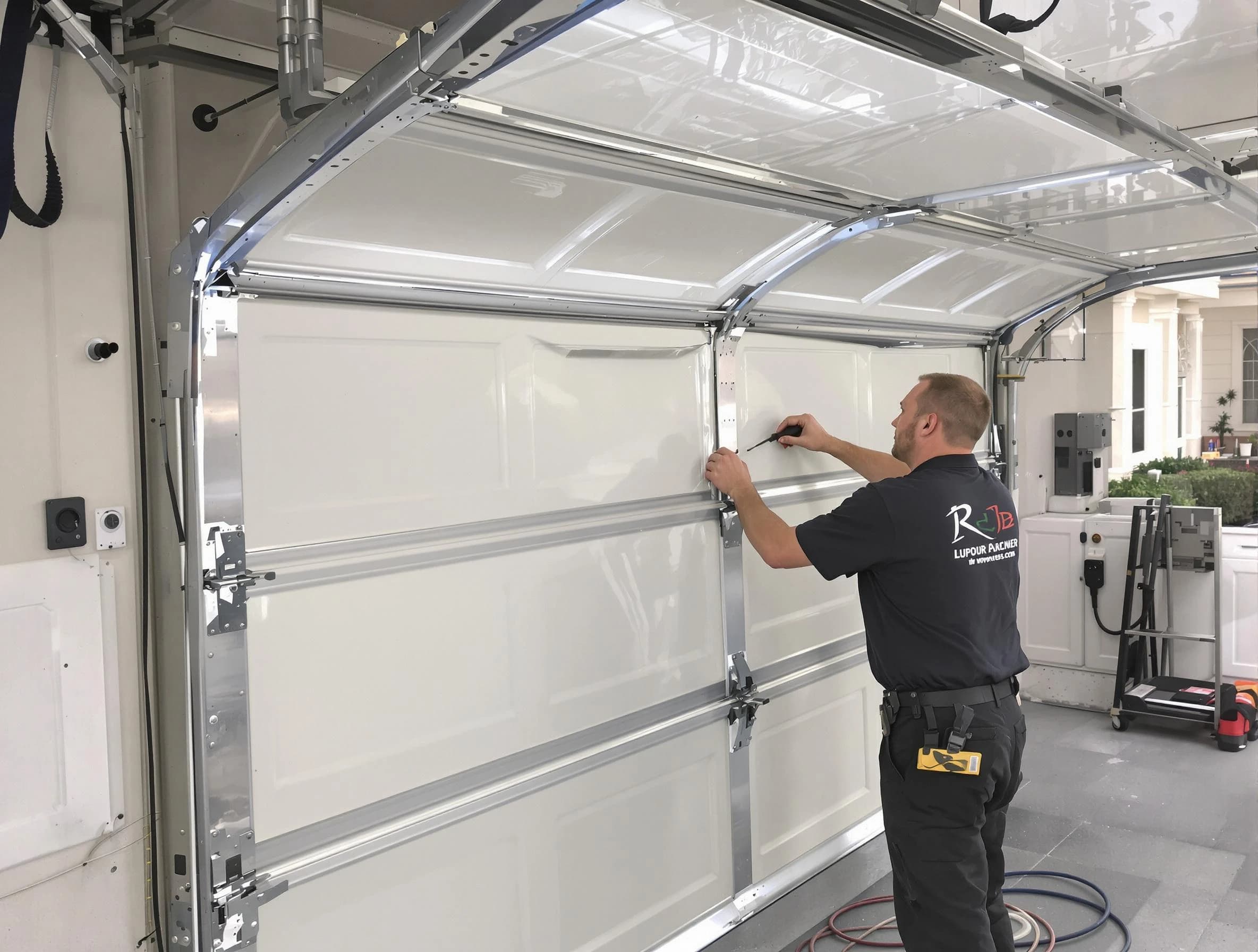 The Village Garage Door Repair professional performing panel repair in The Village
