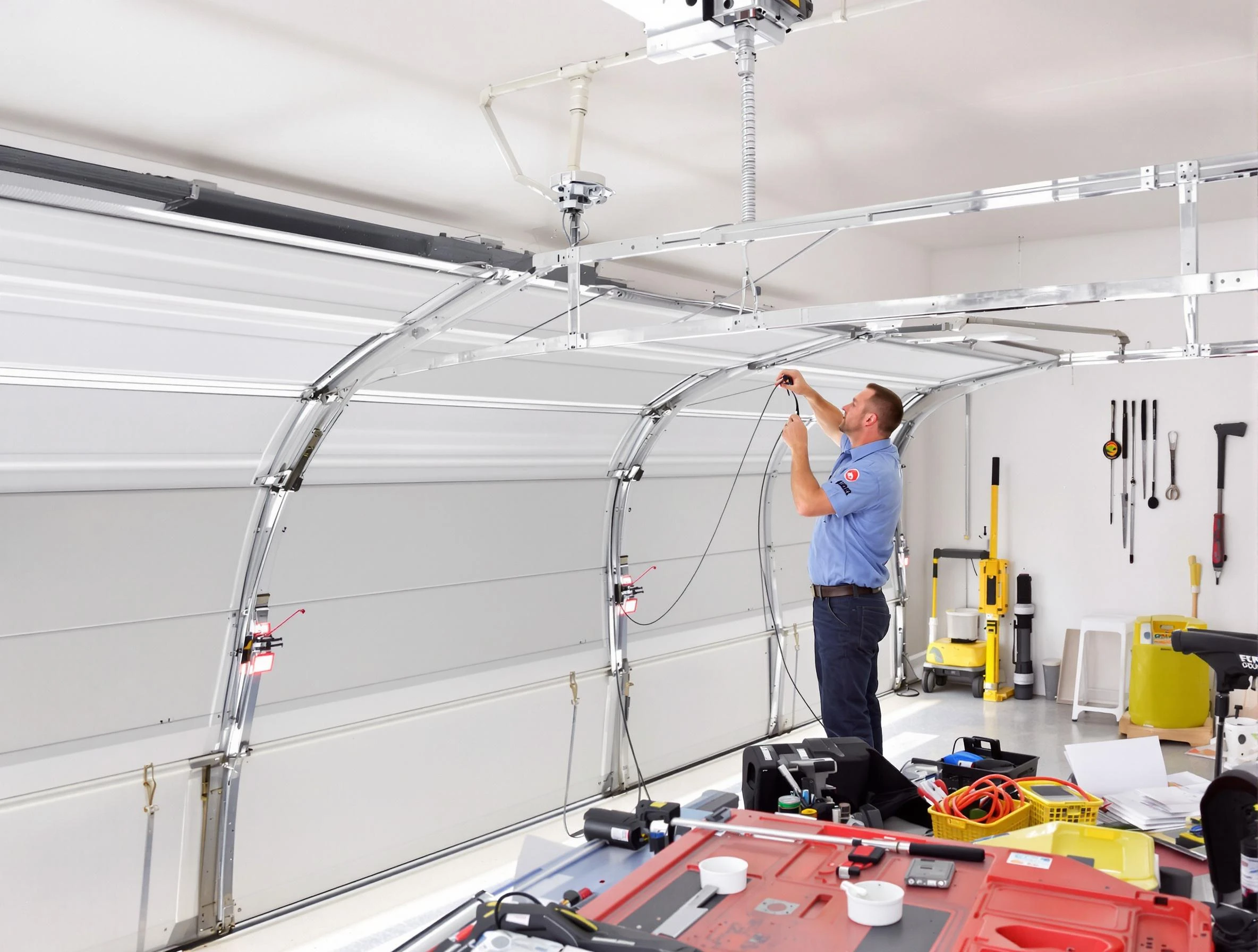 Garage door cable repair service by The Village Garage Door Repair in The Village