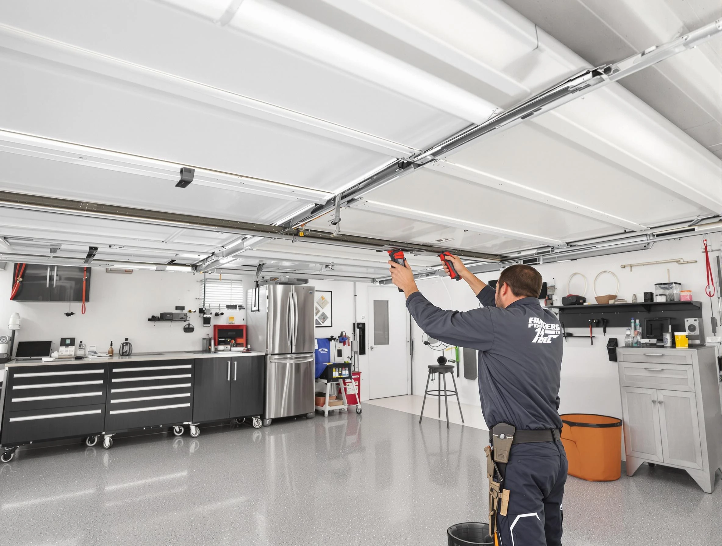 Overhead garage door repair service by The Village Garage Door Repair in The Village